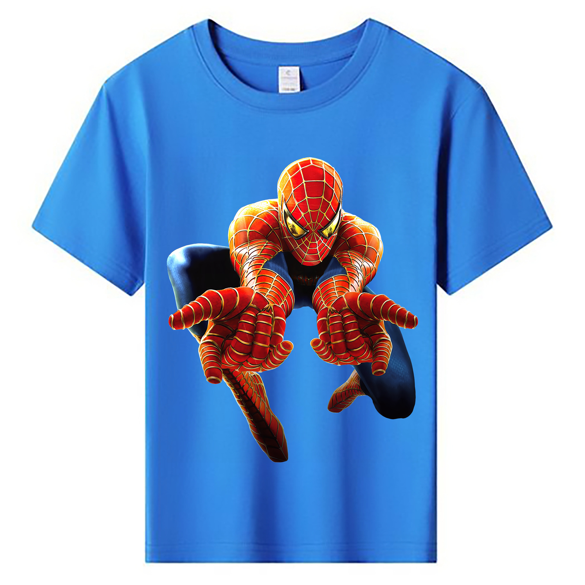 （画像用） Spider Man スパイダーマン 綿100％キッズTシャツ（フロントプリント）